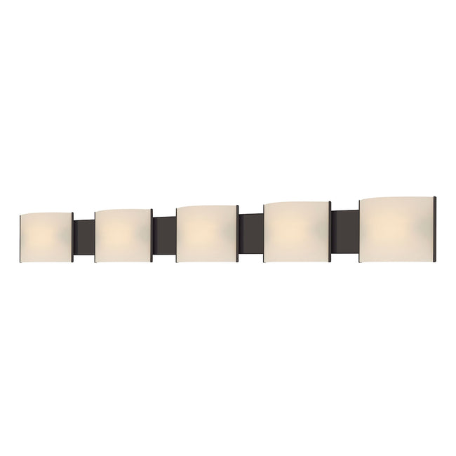 ELK Lighting BV715-10-45 - Pannelli 52" Wide 5-Light Vanity Light in Oil Rubbed Bronze with Hand-for