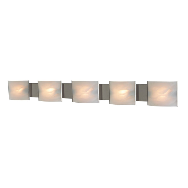 ELK Lighting BV715-6-16 - Pannelli 52" Wide 5-Light Vanity Sconce in Stainless Steel with Hand-forme