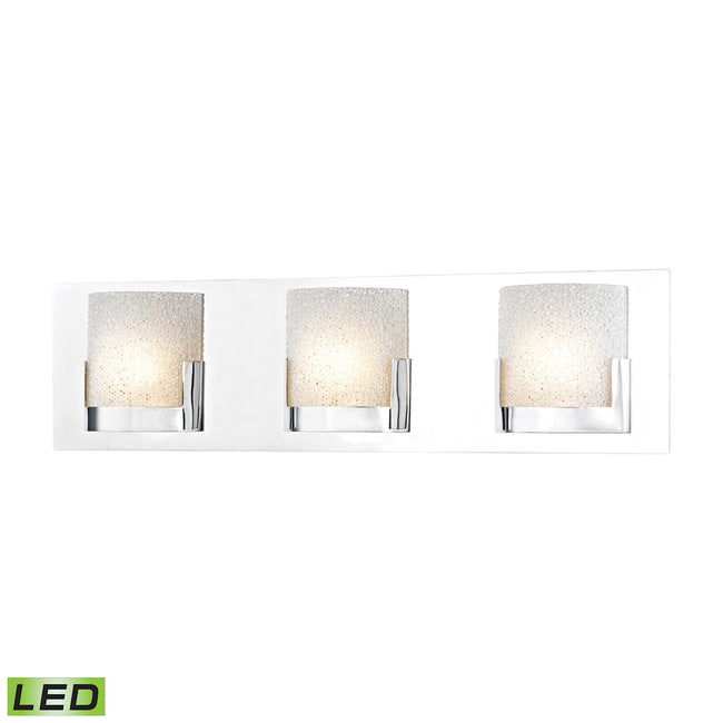 ELK Lighting BVL1203-0-15 - Ophelia 22" Wide 3-Light Vanity Light in Chrome with Perforated Clear Gl