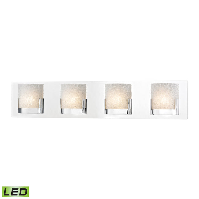 ELK Lighting BVL1204-0-15 - Ophelia 30" Wide 4-Light Vanity Light in Chrome with Perforated Clear Gl