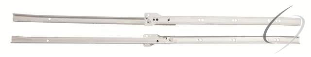 C17002NB22WS-3PACK Pack of 3 22" (559 mm) Drawer Slide - Self Closing White / Steel Finish