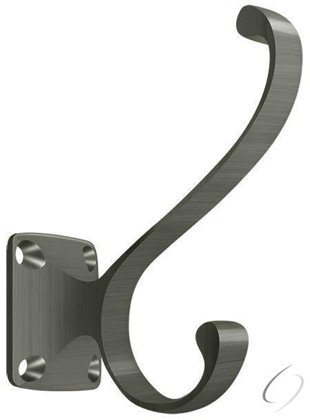 CAHH35U15A Heavy Duty; Coat & Hat Hook; Antique Nickel Finish