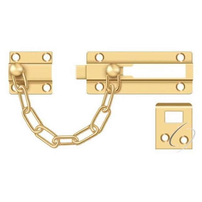 CDG35CR003 Door Guard; Chain / Doorbolt; Lifetime Brass Finish