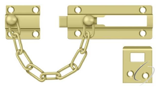 CDG35U3 Door Guard; Chain / Doorbolt; Bright Brass Finish