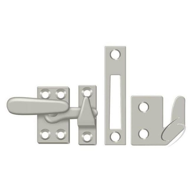 CF066U15 Window Lock; Casement Fastener; Small; Satin Nickel Finish