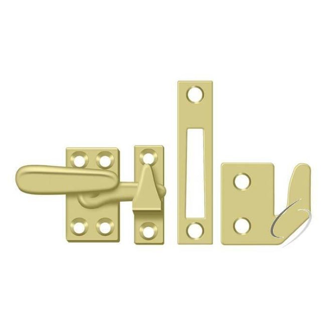 CF066U3 Window Lock; Casement Fastener; Small; Bright Brass Finish