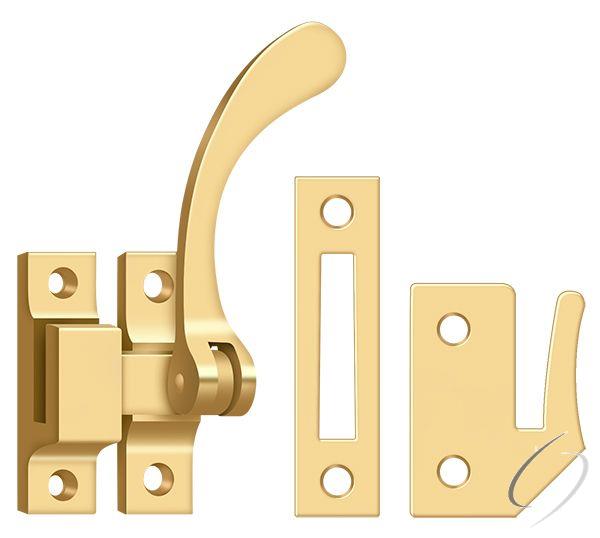 CF450CR003 Window Lock; Casement Fastener; Reversible; 4-1/2"; Lifetime Brass Finish