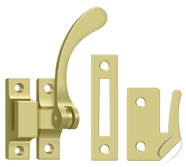 CF450U3 Window Lock; Casement Fastener; Reversible; 4-1/2"; Bright Brass Finish
