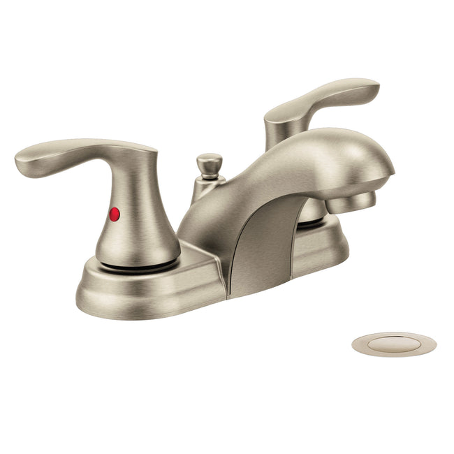 40225BN - Cornerstone Two-Handle Low Arc Bathroom Faucet in Brushed Nickel
