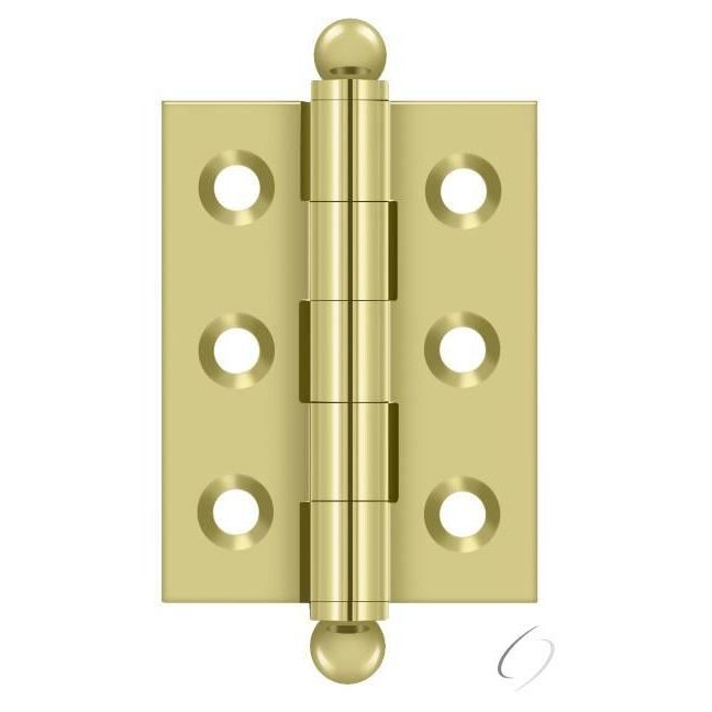 CH2015U3 2" x 1-1/2" Hinge; with Ball Tips; Bright Brass Finish
