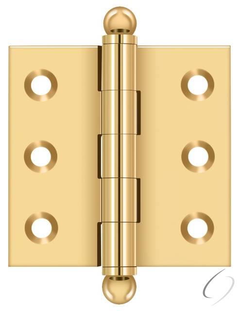 CH2020CR003 2" x 2" Hinge; with Ball Tips; Lifetime Brass Finish