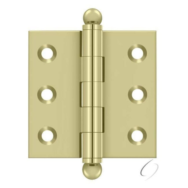 CH2020U3-UNL 2" x 2" Hinge; with Ball Tips; Unlacquered Bright Brass Finish