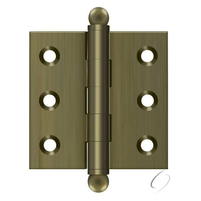 CH2020U5 2" x 2" Hinge; with Ball Tips; Antique Brass Finish