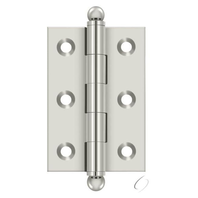 CH2517U14 2-1/2" x 1-11/16" Hinge; with Ball Tips; Bright Nickel Finish
