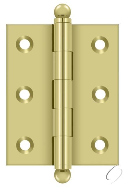 CH2520U3-UNL 2-1/2" x 2" Hinge; with Ball Tips; Unlacquered Bright Brass Finish