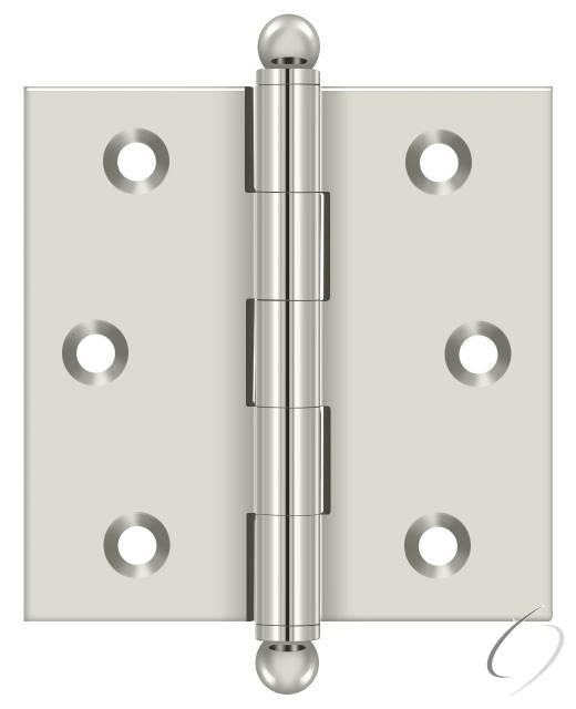 CH2525U14 2-1/2" x 2-1/2" Hinge; with Ball Tips; Bright Nickel Finish