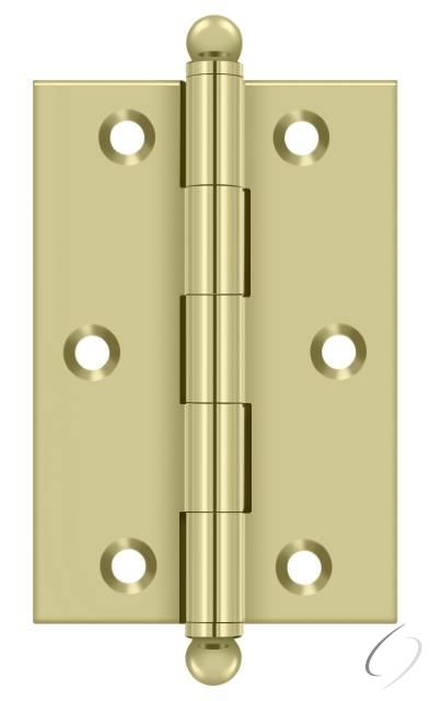 CH3020U3-UNL 3" x 2" Hinge; with Ball Tips; Unlacquered Bright Brass Finish