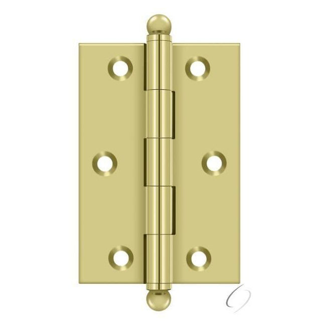 CH3020U3 3" x 2" Hinge; with Ball Tips; Bright Brass Finish