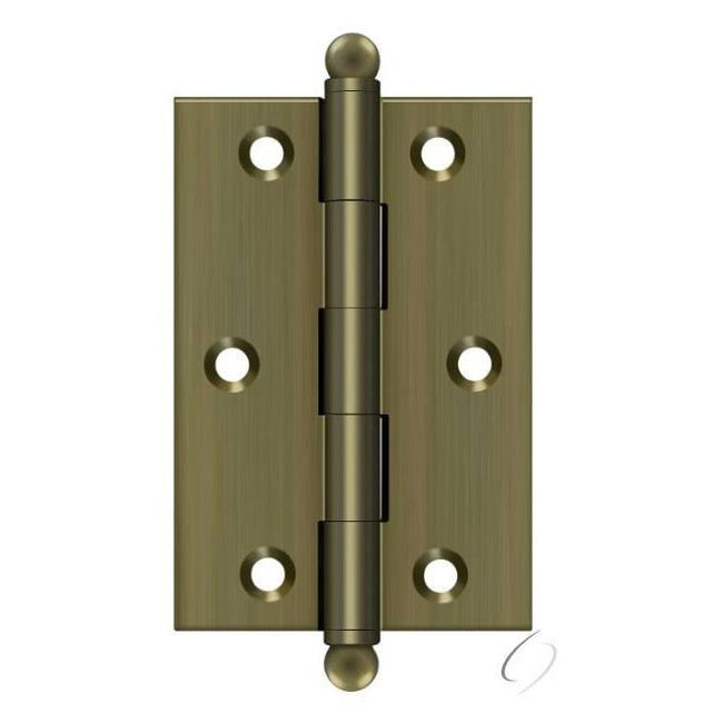 CH3020U5 3" x 2" Hinge; with Ball Tips; Antique Brass Finish