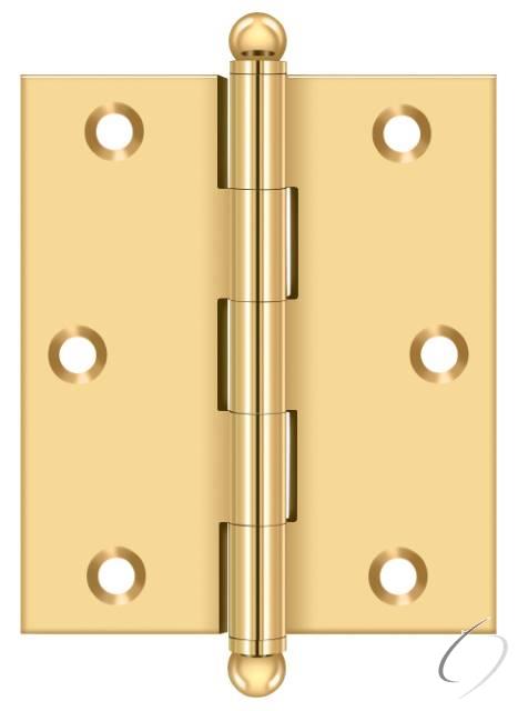 CH3025CR003 3" x 2-1/2" Hinge; with Ball Tips; Lifetime Brass Finish