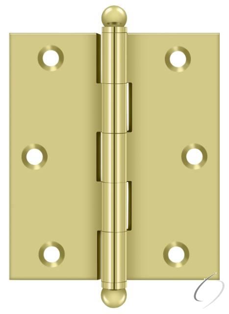 CH3025U3 3" x 2-1/2" Hinge; with Ball Tips; Bright Brass Finish