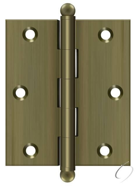 CH3025U5 3" x 2-1/2" Hinge; with Ball Tips; Antique Brass Finish