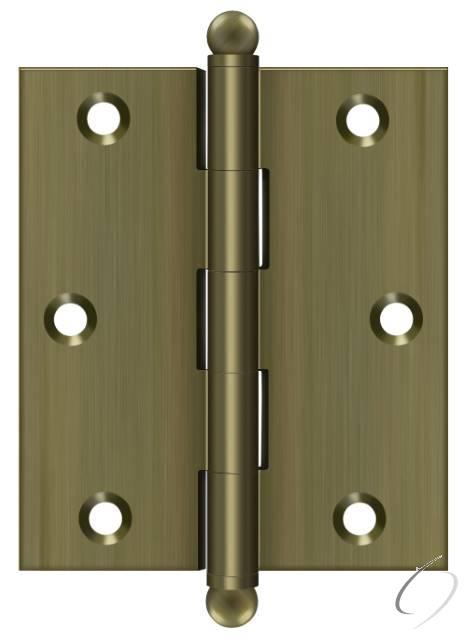 CH3025U5 3" x 2-1/2" Hinge; with Ball Tips; Antique Brass Finish