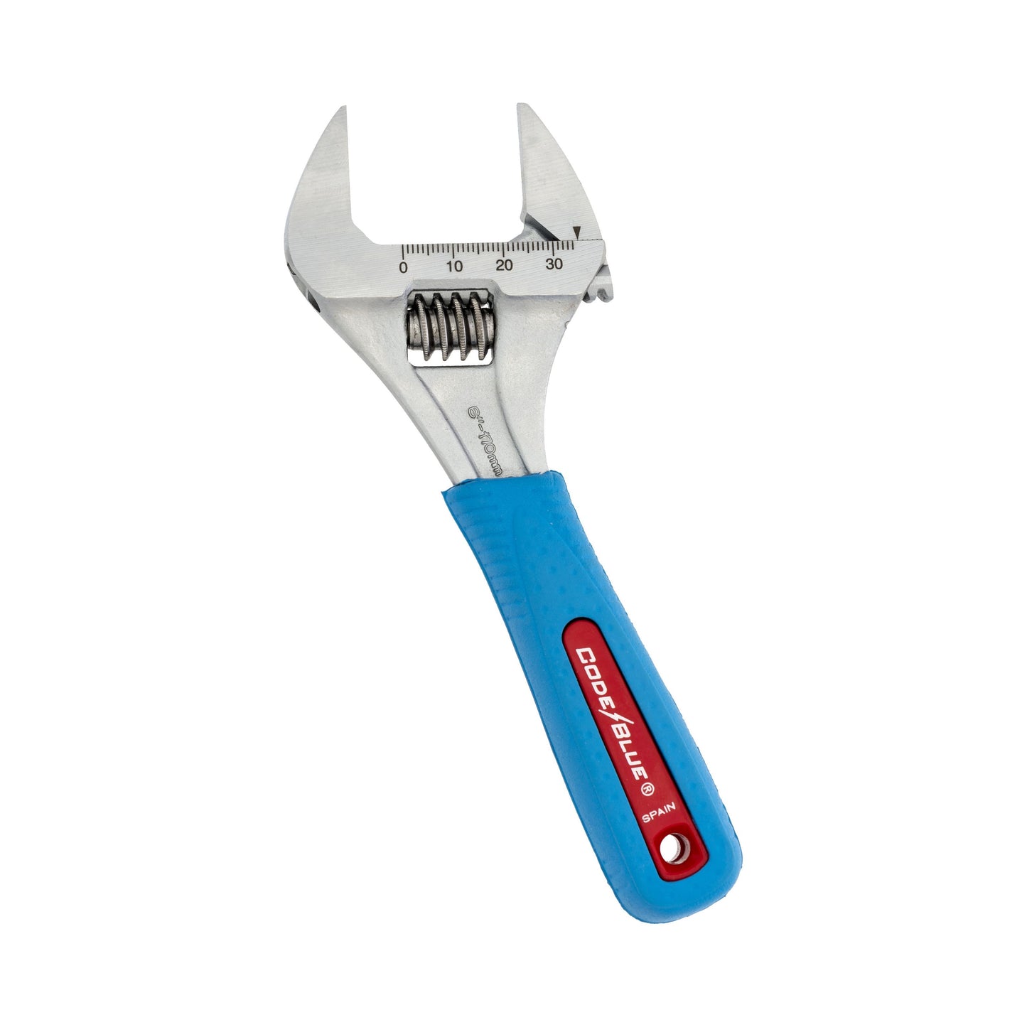 6SWCB - 6" Code Blue Wideazz Slim Jaw Adjustable Wrench
