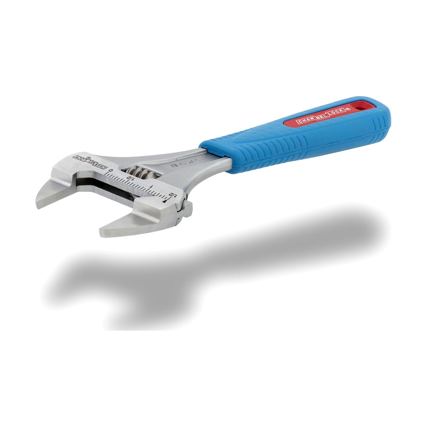 8SWCB - 8" Code Blue Wideazz Slim Jaw Adjustable Wrench