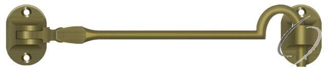 CHB6U5 Cabin Hooks; British Style; 6"; Antique Brass Finish