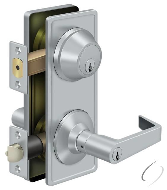 CL300ILC-26D Interconnected Lock Grade 2; Entry with Claredon Lever; Satin Chrome Finish