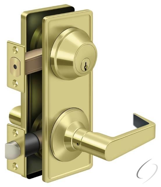CL308ILC-3 Interconnected Lock Grade 2; Passage with Claredon Lever; Bright Brass Finish