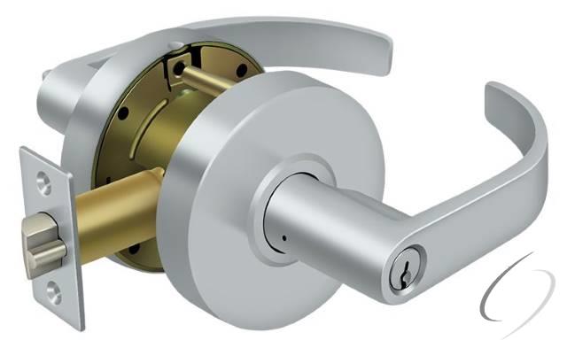 CL600EVC-26D Commercial Entry Standard Grade 2; Curved with Cylinder; Satin Chrome Finish