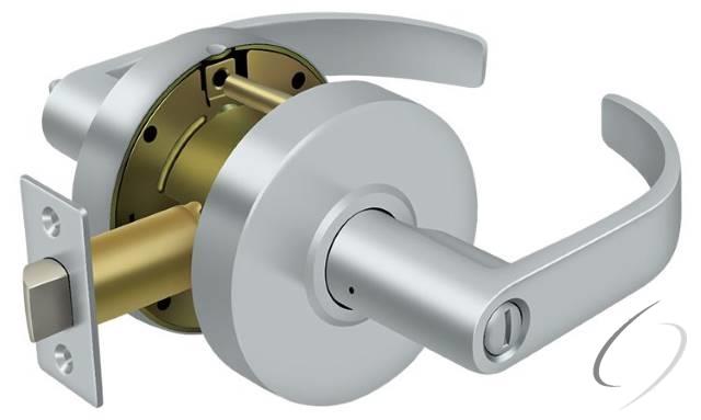 CL602EVC-26D Commercial Privacy Standard Grade 2; Curved with Cylinder; Satin Chrome Finish