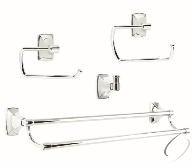 CLARENDON265 Bathroom Kit with BH2650026 Tissue Roll Holder BH2650126 Towel Ring BH2650526 Double To
