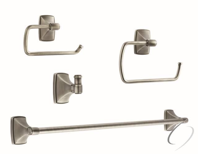 CLARENDONAS4 Bathroom Kit with BH26500AS Tissue Roll Holder BH26501AS Towel Ring BH26504AS Towel Bar