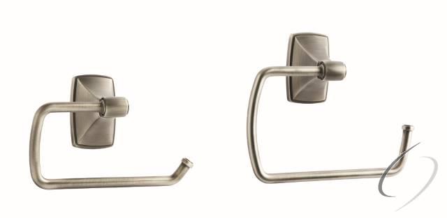 CLARENDONAS6 Bathroom Kit with BH26500AS Tissue Roll Holder BH26501AS Towel Ring Antique Silver Finish