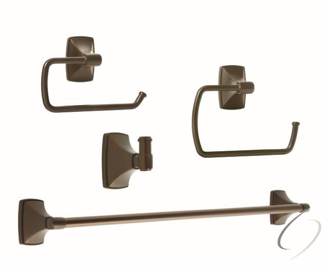 CLARENDONCBZ4 Bathroom Kit with BH26500CBZ Tissue Roll Holder BH26501CBZ Towel Ring BH26504CBZ Towel