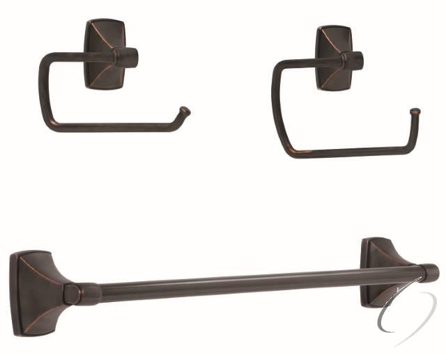CLARENDONORB1 Bathroom Kit with BH26500ORB Tissue Roll Holder BH26501ORB Towel Ring BH26503ORB Towel