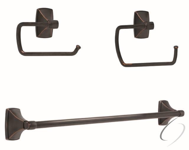 CLARENDONORB2 Bathroom Kit with BH26500ORB Tissue Roll Holder BH26501ORB Towel Ring BH26504ORB Towel