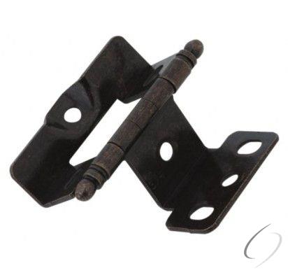 Amerock CM3175TBDAE 3/4" (19 mm) Full Inset Full Wrap Ball Tip Cabinet Hinge Dark Antique English Fi