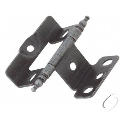 Amerock CM3175TMWI 3/4" (19 mm) Full Inset Full Wrap Ball Tip Cabinet Hinge Wrought Iron Finish