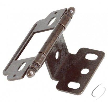 Amerock CM3180TBDAE 3/4" (19 mm) Full Inset Partial Wrap Ball Tip Cabinet Hinge Dark Antique English
