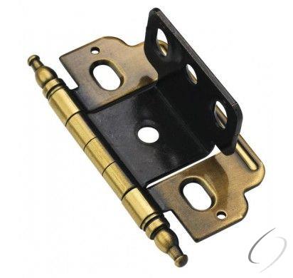 Amerock CM3180TMAE 3/4" (19 mm) Full Inset Partial Wrap Ball Tip Cabinet Hinge Antique Brass Finish