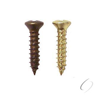 CM91657M3 #6 OH x 5/8" (16 mm) Sheet Metal Screws Machine Brass Finish *Must be Purchased in Multipl