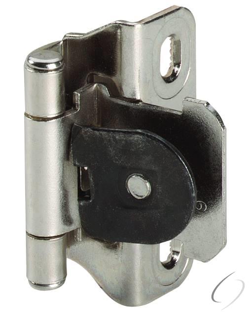 Amerock CMR871514 1/4" Overlay Single Demountable; Partial Wrap Cabinet Hinge Nickel Finish