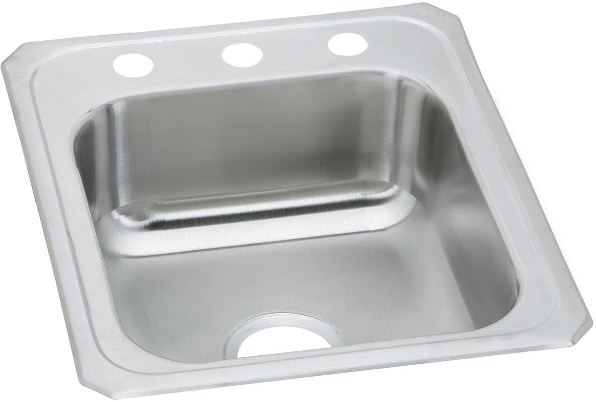 Elkay CR17210 - 20 Gauge Stainless Steel 17" x 21.25" x 6.875" Single Bowl Drop-in Kitchen Sink