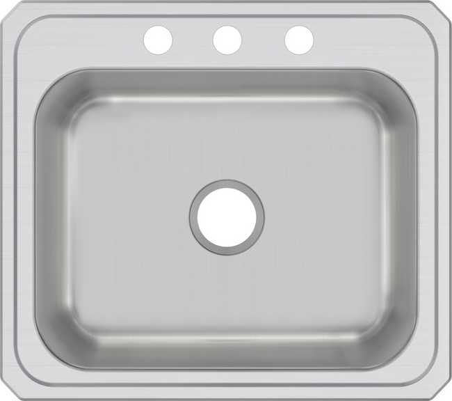Elkay CR25223 - Elkay Celebrity Stainless Steel 25" x 22" x 7", Single Bowl Drop-in Sink