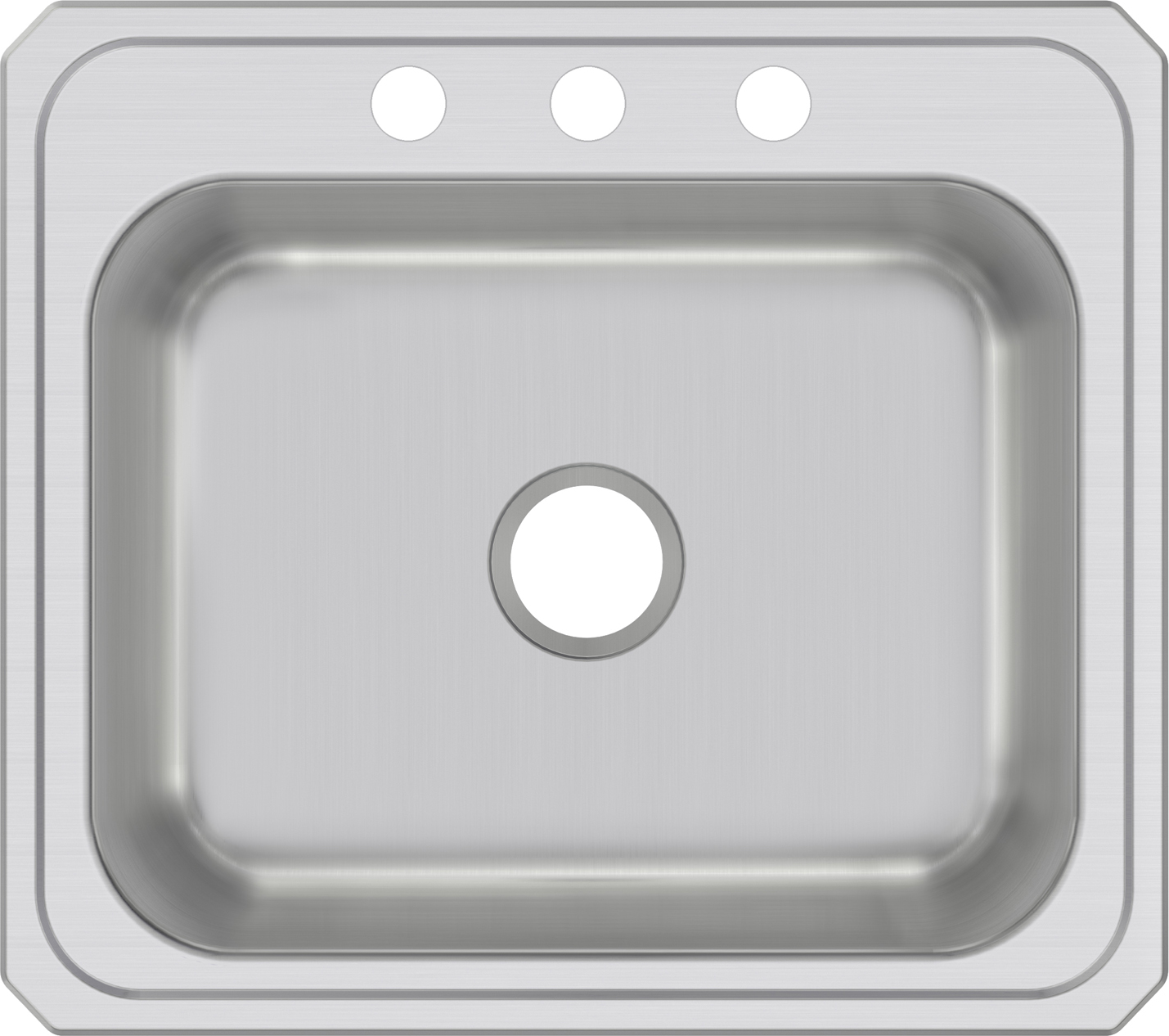 Elkay CR25223 - Elkay Celebrity Stainless Steel 25" x 22" x 7", Single Bowl Drop-in Sink
