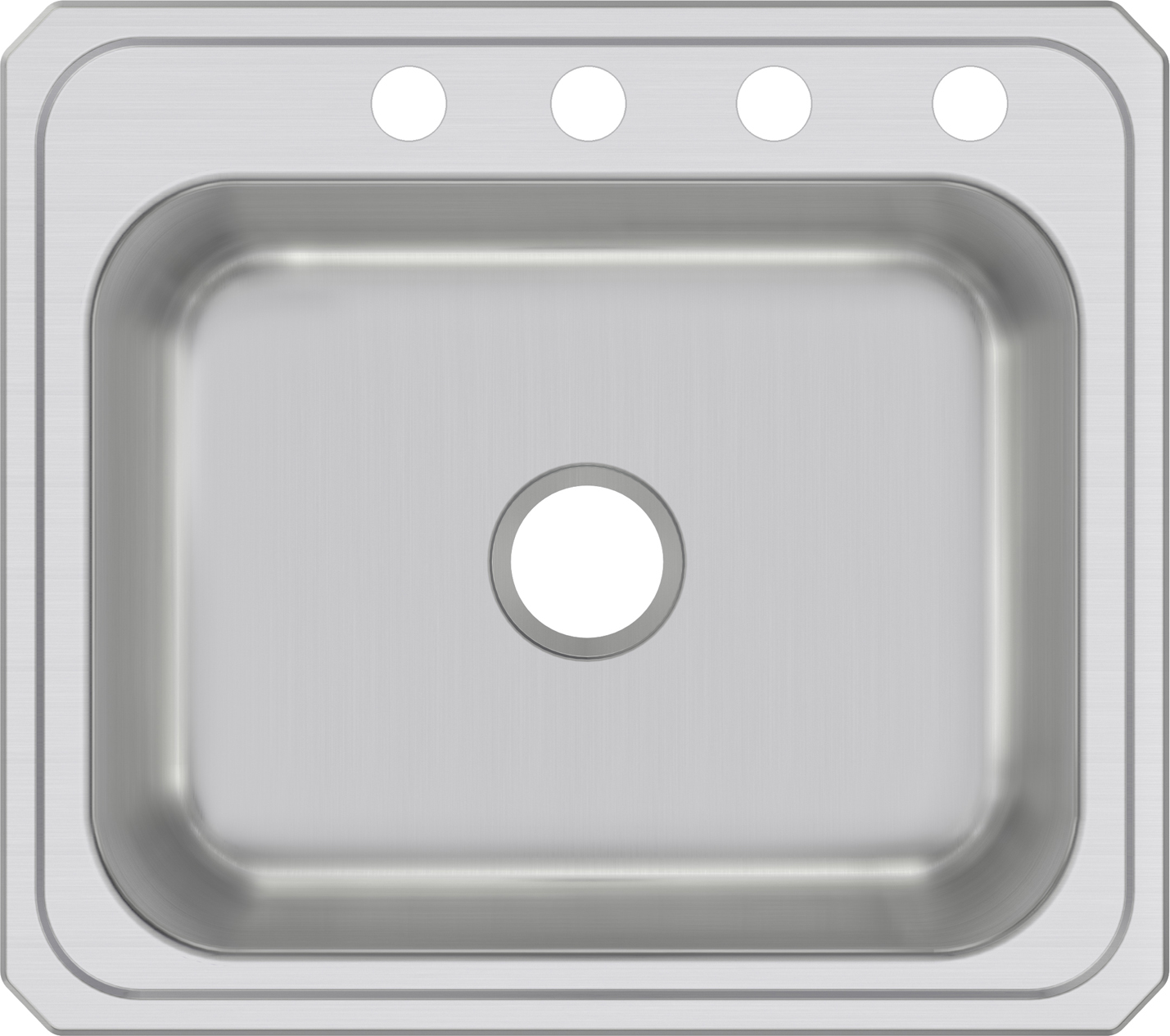 Elkay CR25224 - Elkay Celebrity Stainless Steel 25" x 22" x 7", Single Bowl Drop-in Sink